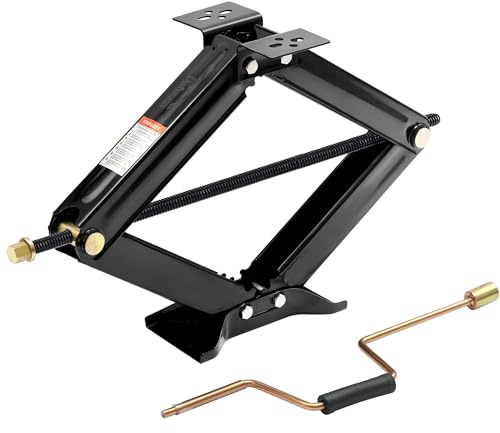 Pafessa RV Scissor Jack Stabilizer 6500lb Heavy Duty 24 RV Trailer Stabilizer Leveling Scissor Jack for Trailer Camper with Crank Handle - 1Pack