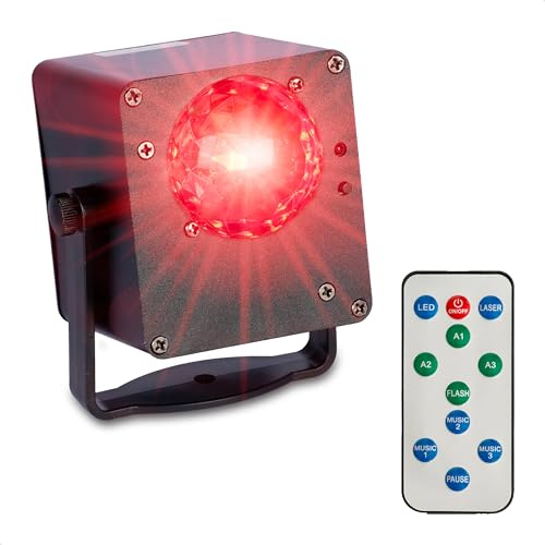 Ibiza - TINYLED-RGB-ASTRO - LED-Lichteffekt-Box - 3 x 1W RGB - Batteriebetrieben - Astro-Effekt - Festliches Ambiente - Decken- und Wandbeleuchtungseffekt