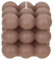 Kerze Echtwachskerze Bubble-Kerze Braun Wohndekoration Dekoration Tischdekoration Echtwachs Geschenkidee 6 x 5,5 cm