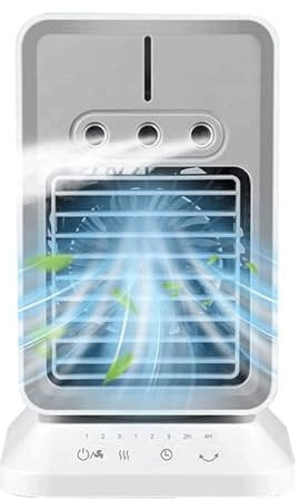 Air Conditioner Unit Portable, 3 Wind Speeds,3 Spray Modes,4 In 1 Personal Cooler Air Conditioner 2/4 H Timer,120° Oscillating Air Con for Home Bedroom for Office Home Dorm Etc