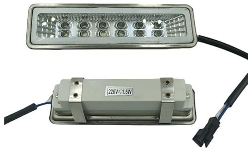 ADZJOY 220 V/12 V CA/CC Bombilla Rectangular for Cocina de Cocina de 2 Piezas Luz LED for Campana extractora Luz LED de Doble con Conector SM(Color:LED Double Row Light 220V)