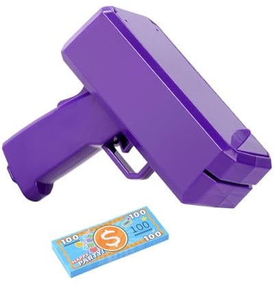 Kixolazr Cash Cannon - Money Shooter for Movies That Look Real - Handheld Bill Spray, Make It Rain Toy Shooter, Battery Not Included for Game Movies