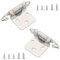 Qrity 2 PCS 1/2 Inch Overlay Cabinet Hinges, Cabinet Door Hinges Self Closing, Flush Cabinet Hinge for Kitchen, Bedroom, Silver