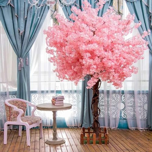 Wrobelax Artificial Cherry Blossom Tree 1.5m - Indoor/Outdoor Decoration For Parties, Restaurants, Malls - Simulated Cherry Blossom Flowers - Lifelike Artificial Plant