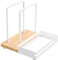 STWWO Porte-serviettes de Table Blanc Support de Serviette Papier avec Porte-épices Porte Serviette Distributeur de Serviettes Décoration pour La Maison Cuisine Restaurant, Métal & Bois
