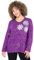 Ulla Popken Felpa con Fiocchi di Neve, Scollo a V e Maniche Lunghe Viola Scuro 46+ 833674835-46+