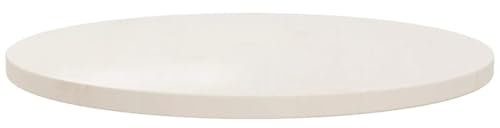 Annlera Tischplatte aus Holz Runder Desktop Dekorplatte Schutzplatte Ersatztischplatte für Esstische Couchtische oder Gartentische Modernes Design Leicht zu Reinigen Weiß 60x2,5 cm