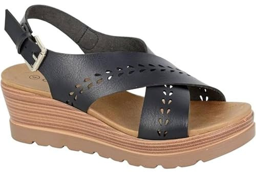Cipriata L648A-5 Womens Platform Sandal Black size 5