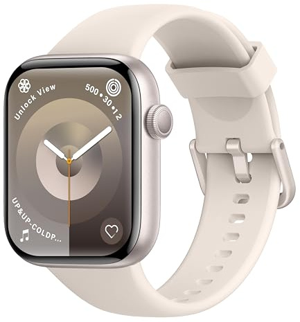 AcclaFit Smartwatch Uomo Donna, 1.85 Full Touch Screen Smartwatch con Effettua/Risposta Chiamate, Fitness Tracker con Pressione Sanguigna e Monitor Sonno, 140+ Sport Step Counter per Android iOS