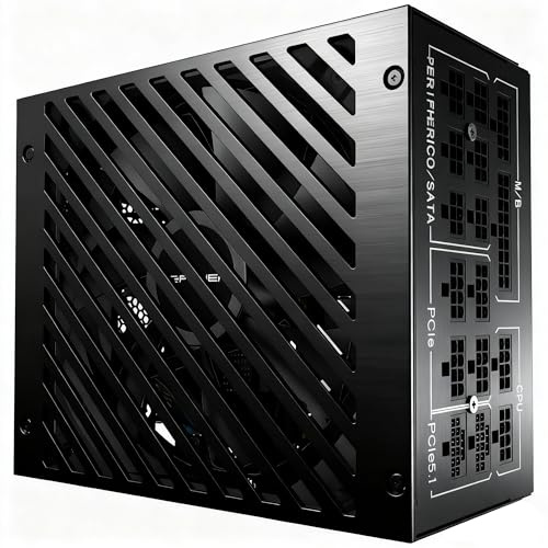 LC-POWER Alimentation PC 1000W 80 Plus Platinum, ATX 3.1, PCIe 5.1, Entièrement Modulaire, Ventilateur 135mm Silencieux, PSU 1000W, Garantie 5 Ans