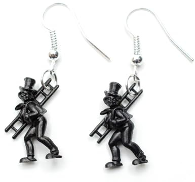 Miniblings Schornsteinfeger Ohrringe Glück Glücksbringer Silvester Neujahr | Ohrschmuck aus eigener Fertigung in Berlin, mit Kaminkehrer