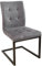 invicta INTERIOR riess-Ambiente.de Design Freischwinger Stuhl Oxford Antik Grau Vintage Gestell Eisen | eleganter Esszimmerstuhl oder Konferenzstuhl