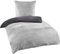 BaSaTex Winter Bettwäsche Cashmere Touch 100% Microfaser Uni und Uni Wende in 4 Größen und 8 Farben, 2X 135x200 2X 80x80 cm Anthrazit Silber