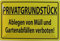 Blechschild 20x30cm gewölbt Privatgrundstück Ablegen von Müll verboten Deko Geschenk Schild