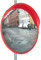 Stagecaptain MC-60 Mirrcon Verkehrsspiegel - konvexer Spiegel mit 60 cm - 130° Sichtfeld - 2 Halterungen für Wand- und Rohrmontage - für Innen- und Außenbereich - rot