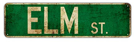 TammieLove ELM ST Decor Wandschild Man Cave Bar Street Rustikales Vintage Retro Metallschild Straßenschild 10,2 x 40,6 cm