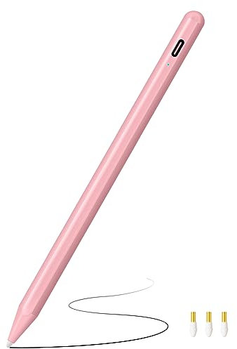 Penna stilo per iPad A16 11a/10a Generazione, Palm Rejection, Ricarica Rapida Pencil per Apple iPad 2025-2018 11a-6a Gen., Air M3 M2 11/13/5a-3a, Pro M4 13-11/12.9, Mini A17 Pro/6a/5a