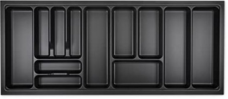 KÖNIG Besteckeinsatz I Lavagrau mit Perlstruktur für SO-Box, Blum Tandembox u. ModernBox mit Korpusbreiten 300-1200 mm (120er Korpus - 1.119 x 473 mm)