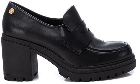 XTI - Mocasines Mujer Negro - Calzado Cómodo y Versátil - Moda Casual - Modelo 14168201 (Talla 39)