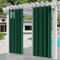 Comlax Rideau d'extérieur imperméable pour balcon, terrasse, rideau de protection UV et coupe-vent, rideau brise-vue pour véranda/pavillon, 1 pièce, gris, 132 x 245 cm