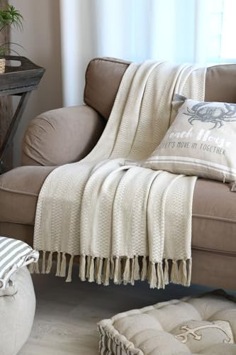 Lovely Casa Decke Gibraltar Natur, 125 x 150 cm