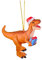 Dinosaurier Weihnachtsanhänger mit Weihnachtsmütze, 2D Acryl-Anhänger Lustige Baumschmuck Basteln Weihnachten Geschenk Anhänger Weihnachten Deko als Weihnachtsschmuck,Christbaumschmuck (C, One Size)