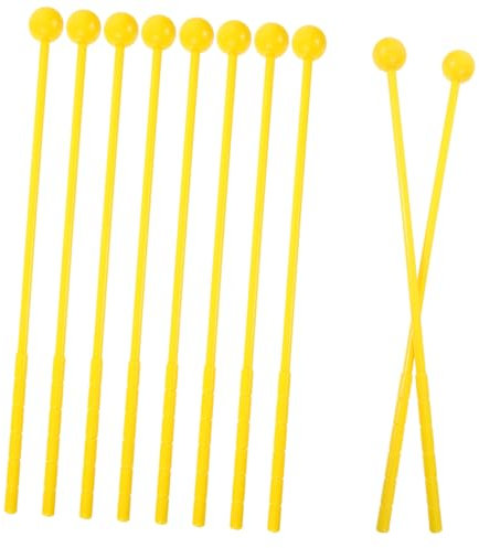 SAFIGLE 10stücke Zungentrommelschlägel Für Junge Mädchen Schlaginstrument Schlägel Marimbaschlägel Aus Robustem Material Glatte Oberfläche Gummitasche Griff Für Percussion-instrumente