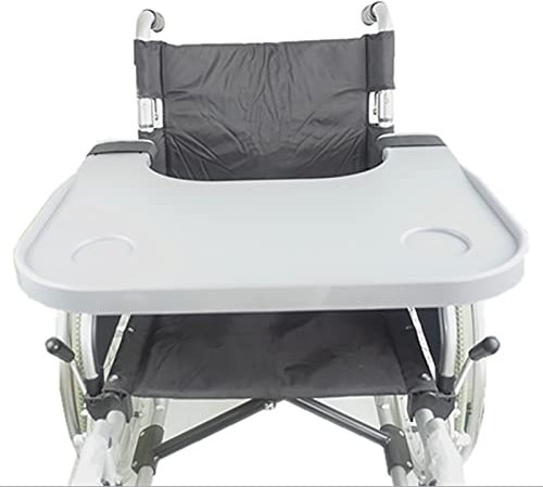 Durable Wheelchair Table Lap Tray Food Cup Holder, Thickening Widening Removable with Holder,for Disabled Eating Reading Writing or Playing Computers & Chess,52 x 58 cm