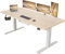 Devoko Höhenverstellbarer Schreibtisch 140 x 60 cm mit Kabelwanne, Elektrisch Höhenverstellbarer Stabiler Stehpult, Computertisch 2-Funktions-Memory, Ergonomischer Steh-Sitz Tisch (Ahorn)