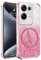 XINYEXIN Cover Glitter per Oppo Reno 8 Pro 5G / Reno8 Pro 5G, Custodia Antiurto TPU Trasparente Ultra Sottile Bling Brilla Slim Case Bumper - Rosa