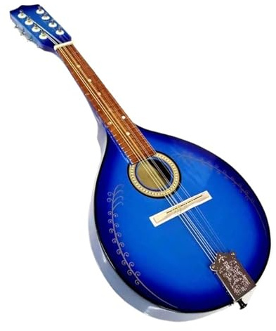 Anfänger Mandoline-Instrument Mandoline Instrument Handwerk Fichte Mandoline Acht-Saiter Blau(Blue1)