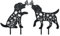 WADORN 2 Stil Hund Dekorative Gartenstecker Gartenkunst Für Den Außenbereich Hundesilhouette Dekoration Schwarzer Hund Gartenpfähle Metall Hunde Gartenstatue Für Den Garten Garten Rasen