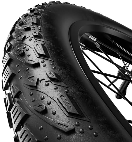 Shengmilo E-Bike Außenreifen Fahrradreifen Schwarz 26 x 3.0 Knobby Tread Reifen Fahrradreifen Passend für alle SHENGMILO E-Bike MTB Mountain Bikes Modelle (S700, S600, MX06, MX05, MX04, MX03)
