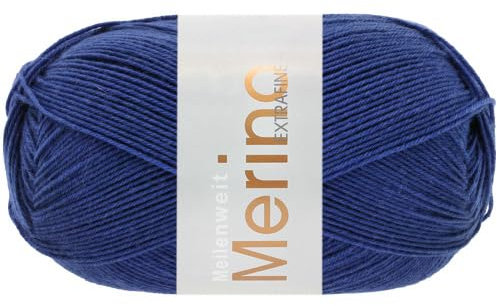 LANA GROSSA Meilenweit 100 Merino extrafine | Hochwertiges Sockengarn, waschmaschinenfest | Handstrickgarn aus 75% Schurwolle & 25% Polyamid | 100g Wolle, Stricken & Häkeln | 420m Garn FB2461