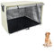 Wasserdichte Abdeckung für Hundekäfige, für den Außenbereich, mit zwei Rolltüren und atmungsaktiven Netzfenstern, für kleine und mittelgroße Hundekäfige (94 x 61 x 63,5 cm)