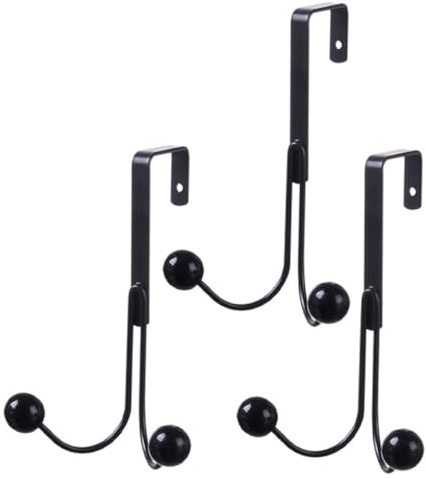 ZUNOXAZ 3Pcs Heavy Duty Over Door Hooks Hangers for Clothes Towels Hats Handbags for Bedroom Bathroom Kitchen Closet Organization Scratch Resistant Design