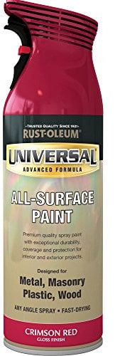 Rust-Oleum AE0160020E8 400ml Universal Spray Paint - Crimson Red Gloss (Packing May Vary)