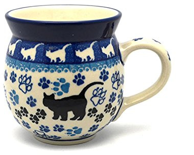 Polish Pottery Mug - 11 oz. Bubble - Boo Boo Kitty