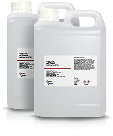 Pure Acetone - Acrylic Nail Remover Nail Polish Remover 99.8% (2 x 2L Jerry Containers)