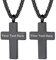 PROSTEEL Memorial Schmuck Herren christliche Kreuz Anhänger Halskette Andenke Asche Urne Kette schwarz Edelstahl Accessoire Erinnerung an Verwandte Haustier