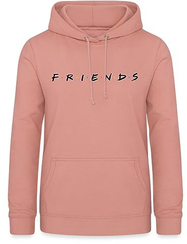 Spreadshirt Friends Logo Série Télévisée Sweat À Capuche Femme, M, Rose poudré