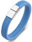 Dsnyu Lederarmband Jungs, Hellblau Armbänder für Paare mit Magnet Verschluss, 16.5CM Einfacher Stil Armband Zart für ihn