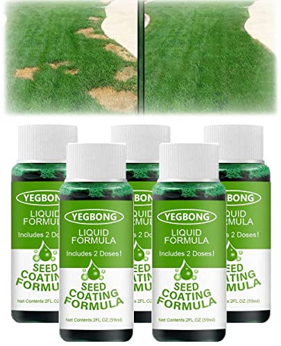 Greenrevive Hydroseeding Rasenlösung, Flüssige Aussaat von Grasrasen, Grünes Sprühgerät, Samenpflege Bewässerungsset, Reparaturspray für Rasen, Gärten, Bauernhöfe (5 Pcs)