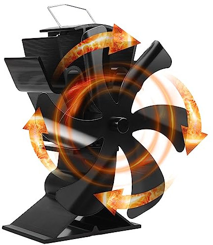 HEUNGBERANT 6 Flügel ofenventilator ventilator für kaminofen kaminventilator ohne strom Heizofen-Ventilator für kaminofen/Holzofen