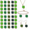 YIEUR 48 Stück Kleeblatt Anhänger Metall Glücksbringer Vierblättriges, bunte kleine Keeblatt Anhänger Glück Anhänger charms mit Loch für Halsketten Arbmband Schlüsselanhänger DIY Schmuck Ornamente(48)