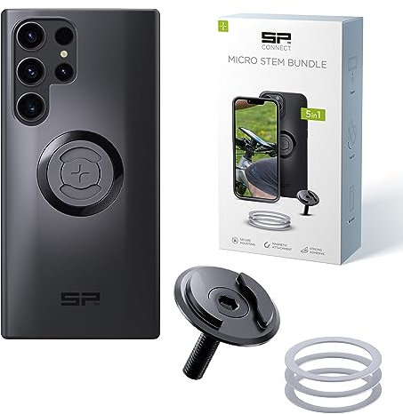 SP CONNECT Micro Stem Bundle | SPC+ | für Samsung S23 Ultra Handy Halterung für den fahrradlenker | Smartphone Halterung Fahrrad | handyhalter