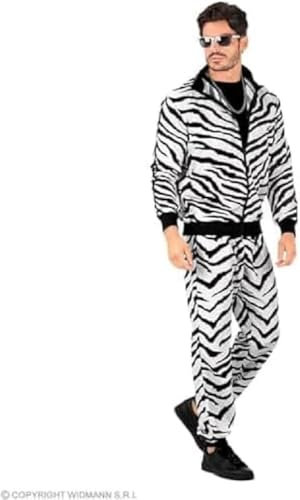 W WIDMANN MILANO Party Fashion - Kostüm Trainingsanzug, Tiermuster, Animal Print, 80er Jahre Outfit, Jogginganzug, Bad Taste Outfit, Faschingskostüme