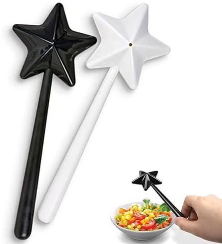 2PCS Magical Salt & Pepper Shakers, Magic Wands Salt and Pepper Shakers, Salt and Pepper Dispenser, Refillable Salt and Pepper Shakers, Seasonings Spice Shakers with Holes, for Kitchen, Restaurant