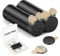 Wukong 50 Pack Self Adhesive Magnets, 10×2mm Round Sticky Magnets, Thin for Crafts, DIY, Kitchen and Home (Black, 10×1mm)