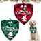 Hundehalstuch Weihnachten, 2 Stück Halstuch, Weihnachtshund Bandanas, Weihnachtskostüm, Classic Plaid Dreieck Lätzchen für Hunde Haustier Dekoration